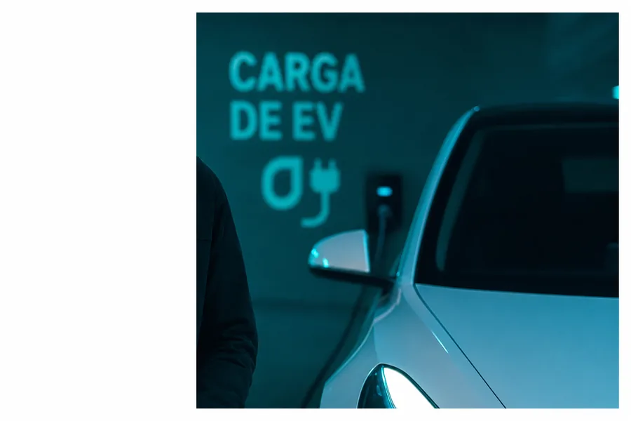 Punto de carga para vehículo eléctrico instalado en garaje en Guadalajara — Digital Repairs Soluciones